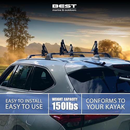 Kayak Roof Rack Saddles - Universal Carrier for Kayaks & Canoes - Roof Saddles