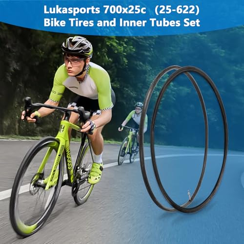 700x25c Road Bike Tire Set with Inner Tubes & Repair Kit - Puncture-Resistant, Folding, Urban & Rural Use