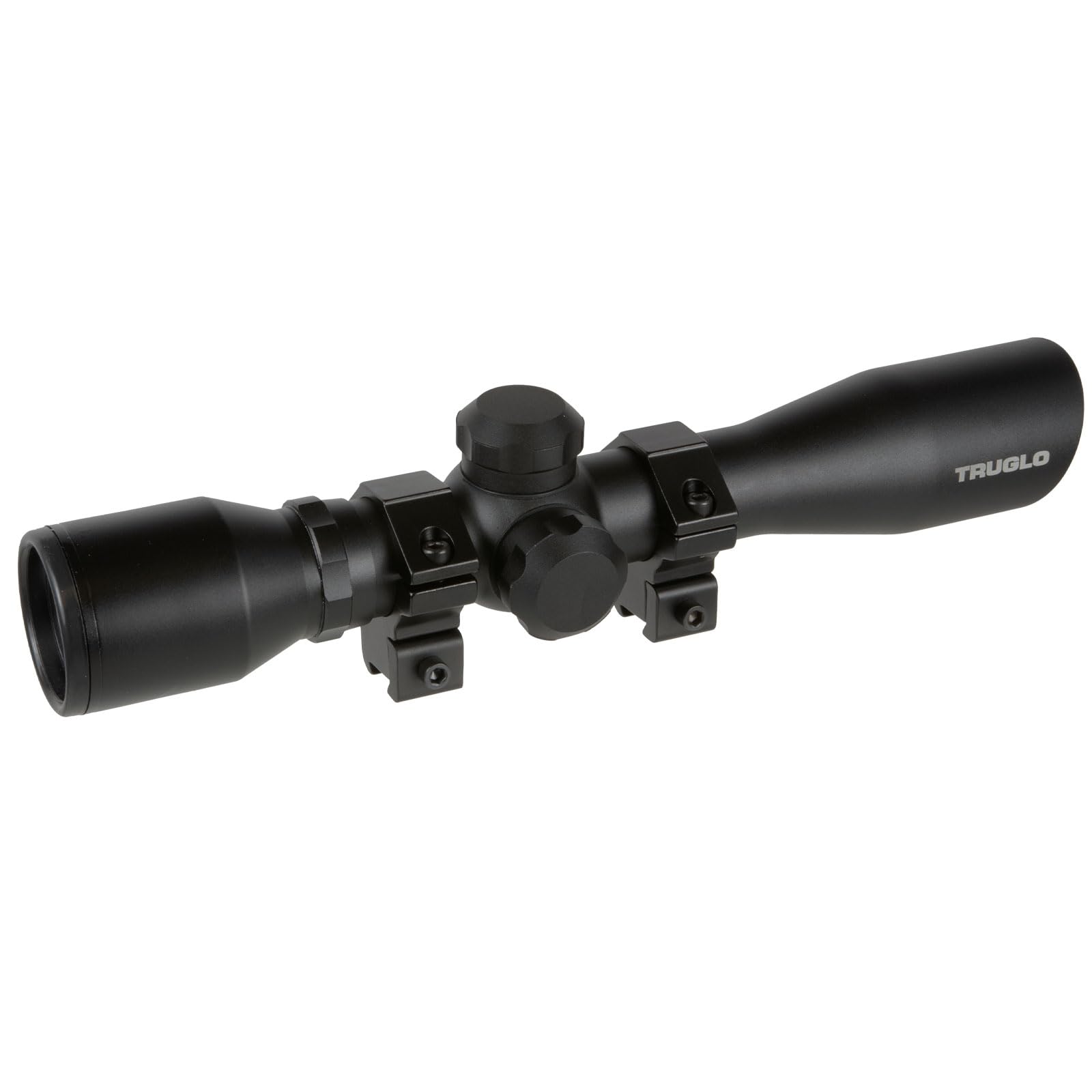 TRUGLO 4x32MM Compact Tactical Hunting Shooting Durable Waterproof Fogproof Scratch-Resistant Aluminum Tube Duplex Reticle Riflescope with Weaver-Style 3/8 Mount & Lens Covers Included
