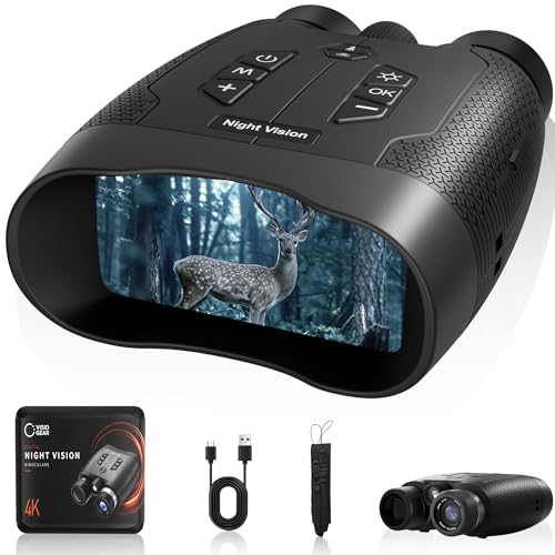 4K Night Vision Goggles for Adults with AI Color Boost, 8X Digital Zoom