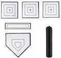 Baseball & Softball 5-Piece Base Set - Portable Carrying Bag, Weather-Resistant Rubber Bases