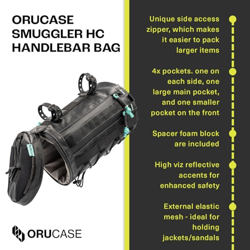 ORUCASE Smuggler HC Waterproof Bike Handlebar Bag - 3L Insulated Front Pouch - Blue