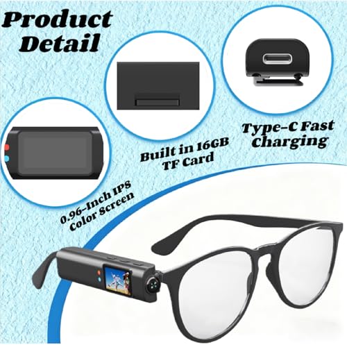 Fanisic Black Clip-on Body Camera 2.7K HD Wide-Angle Wearable Vlogging Camera