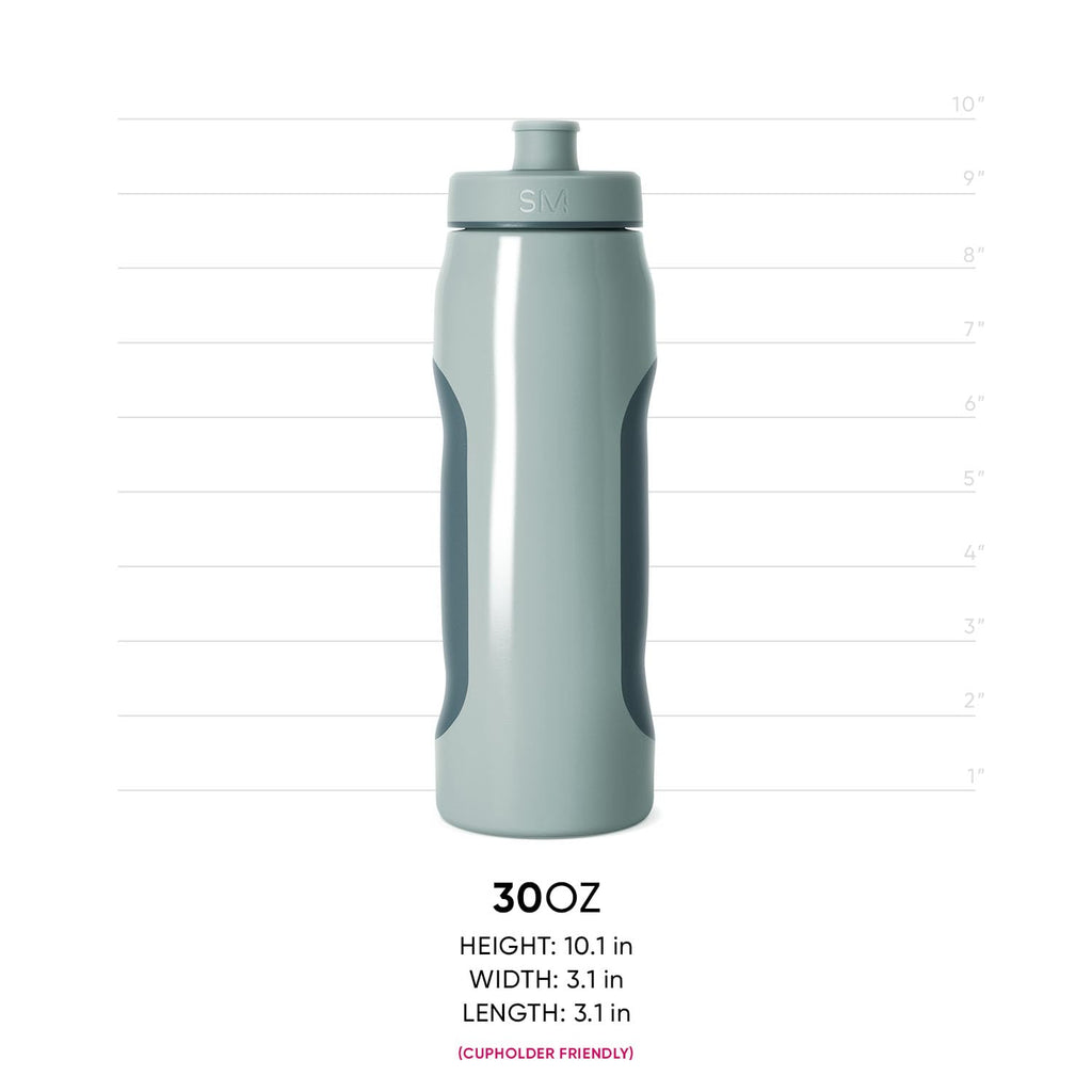 Simple Modern Rally Squeeze Plastic Water Bottle | 30oz Locking Leakproof Cup for Gym, Sports, Electrolytes, Travel | Sea Glass Sage Mix