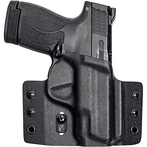 Tulster Black OWB Kydex Holster for M&P Shield/Plus 3.1" with Optic Cut, Concealed Carry