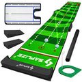 Golf Putting Mat 20" x 10' with Trajectory Tracing & Adjustable Slopes for Indoor & Outdoor Practice