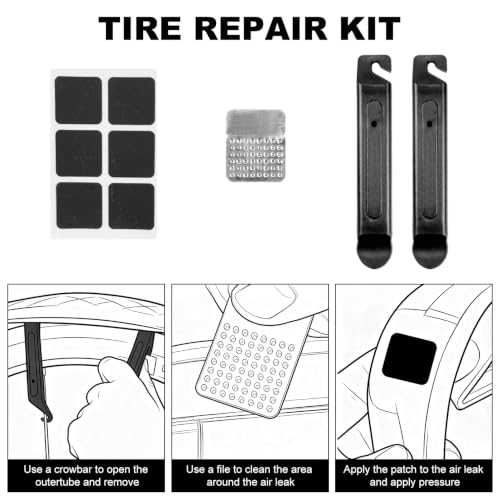 Bike Repair Kit Bike Tool Set with Saddle Bag - Black 15-in-1