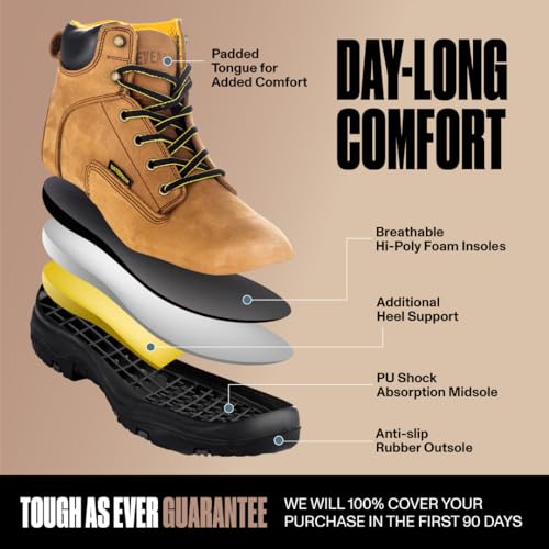 EVERBOOTS Men's Waterproof Ultra Dry Work Boots - Copper, Size 11 - Lightweight & Durable
