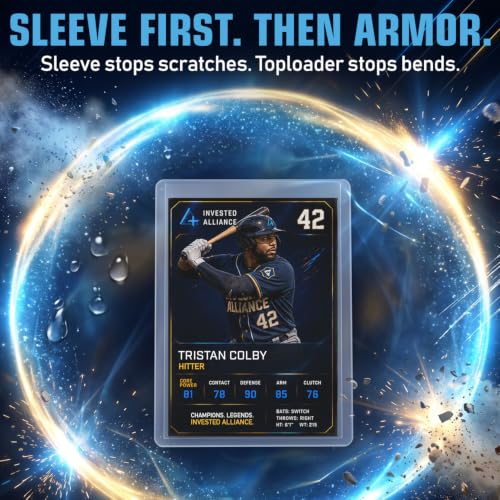 Invested Alliance Standard 10,000 Count Thick & Premium Card Sleeves for Baseball & Football Trading Cards