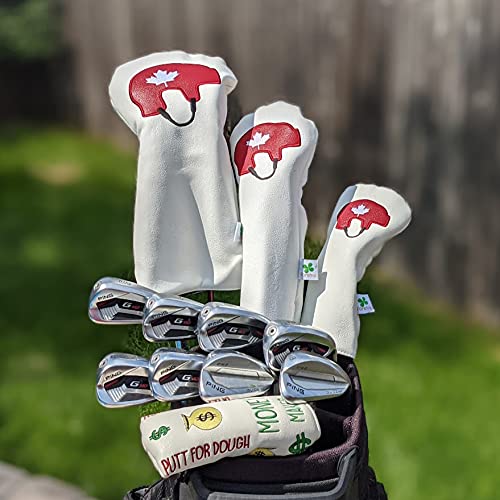 Foretra Driver Headcover Golf Club Covers Canada Hockey Novelty Hybrid Fairway Wood Head Cover Golf Accessories for Most Brands