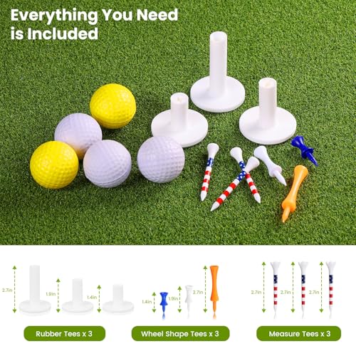 Anygulf 5x4ft Large Golf Hitting Mat - 26mm Thick Artificial Turf for Indoor & Outdoor Practice