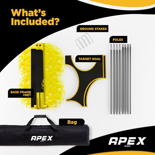 Apex Sports 12x6 FT Portable Soccer Goal with Precision Target - AP008