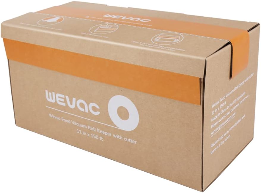 Wevac Food Vacuum Seal Roll - 11” x 150’ with Cutter, BPA Free, Ideal for Meal Prep & Storage