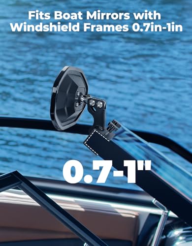 KEMIMOTO 14x7 Marine Rear View Mirror for Boat, Universal Watercraft Tow Mirror