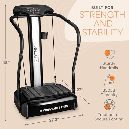 Lifepro Rhythm Full-Body Vibration Exercise Machine with 99 Speed Levels & Handrails