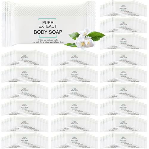 Dansib 400 Pcs Mini Travel Size Hotel Soaps Bars - Individually Wrapped Body & Hand Soaps for Travel Guest Rooms, Hospitality, Vacation, Face Cleaning (Body Soap) - Variation 400 / Body Soap