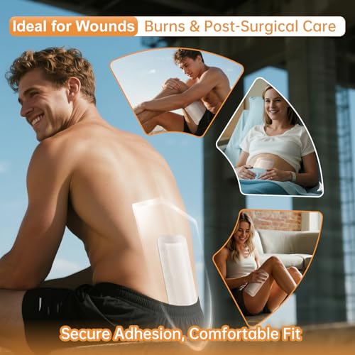 Carbou Island Dressing 4x10 Inch Sterile Bordered Gauze Pads - Wound Care (25 Count)