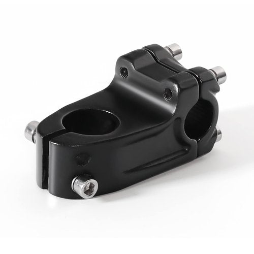 BMX Downhill Bike Stem Aluminum Alloy Fixed Gear Bicycle Handlebar Stem 28.6x22.2mm 0 Degree Black
