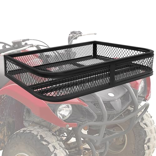 JY PERFORMANCE ATV Front Cargo Basket Heavy Duty Rack 36x17.3x6.3 inches