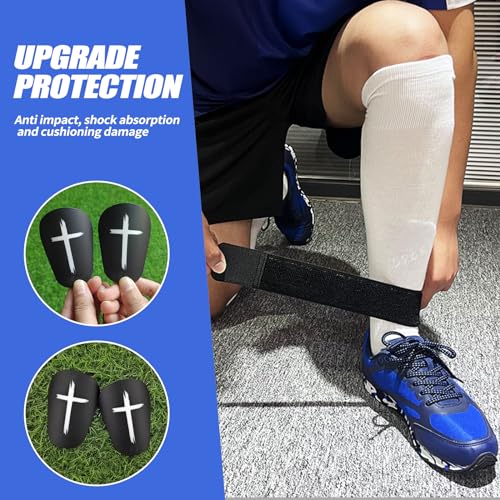Mini Soccer Shin Guards for Kids Age 4-6 Small White Black Protective Gear