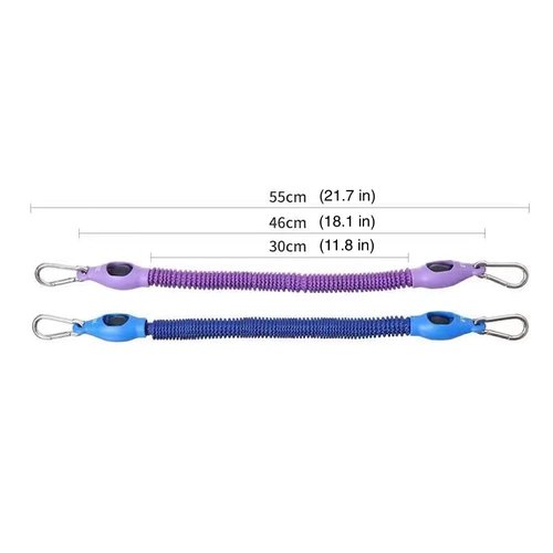 Set of 4 Resistance Bands with Clasps Included (Two 20 LBS Bands & Two 25 LBS Bands for Total of 90 LBS)