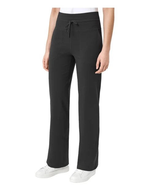 Mondetta Women's Stretch High Rise Straight Leg Active Pant (US, Alpha, Large, Regular, Regular, Black)