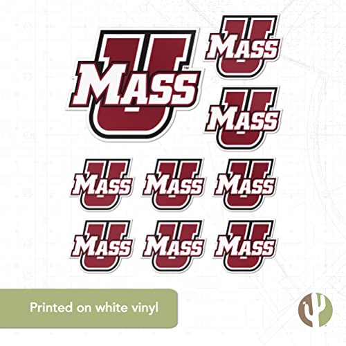 UMass Minutemen Sticker Decal - 8.5 x 11 Inch Vinyl Sports Fan Sticker Sheet
