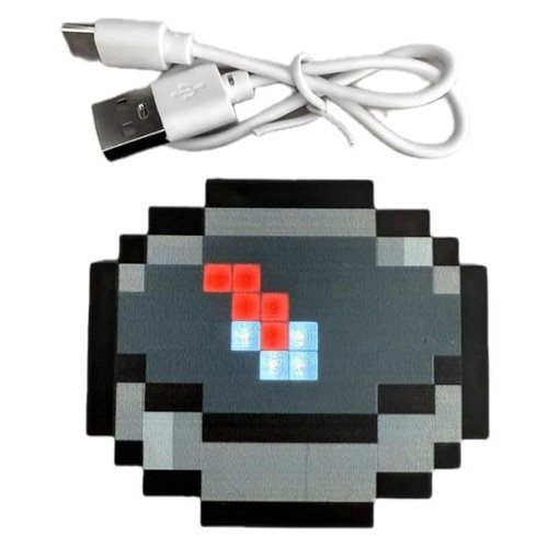 Pixel-Style LED Compass Keychain - Retro Game with USB Charging(Not a Precision Instrument),Gift for Valentine's Day