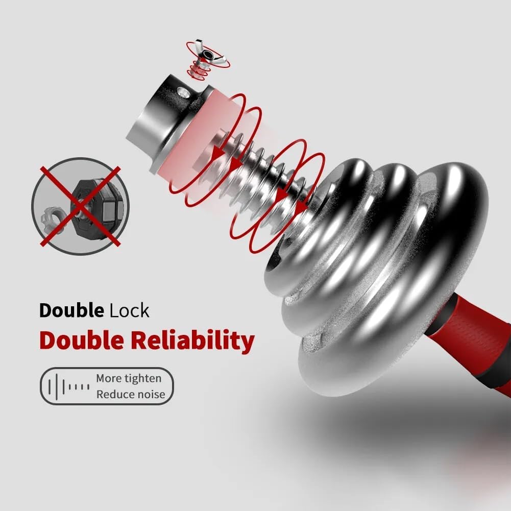 Skiennix Adjustable Dumbbell Set - Versatile 44lb/66lb/110lb for Home Gym Workouts | Includes Carrying Bag
