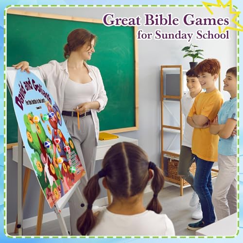 Religious Dart Board Game for Kids with Bible Theme and Sticky Balls