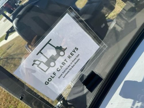 Universal Golf Cart Windshield Message Holder (1)