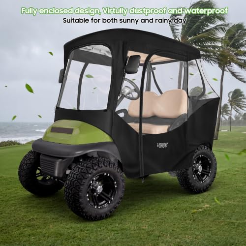 10L0L Golf Cart Enclosure for Club Car DS & Precedent 2 Passenger Waterproof Cover