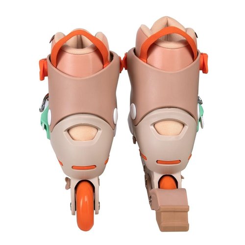 C SEVEN C7skates Nostalgic Jr. Inline Skates for Girls, Boys, and Youth (Tangerine, Size M)