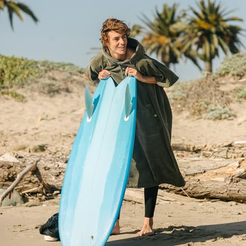 Slowtide Cotton Changing Poncho for Beach & Pool - Small-Medium Digs Green