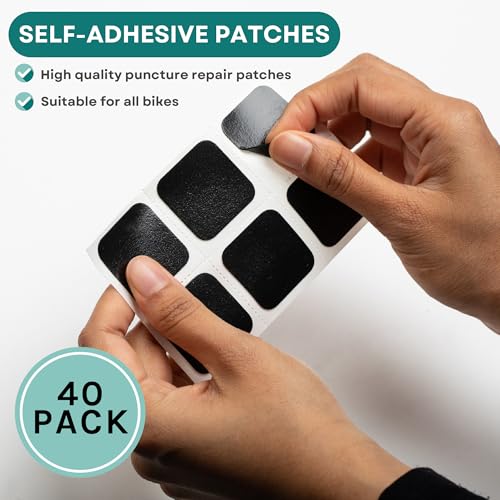 VeloChampion Self Adhesive Bike Tire Repair Kit 40 Patches with Levers