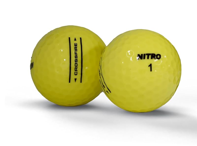 Nitro Crossfire 45 Golf Balls – 45 Pack, Yellow