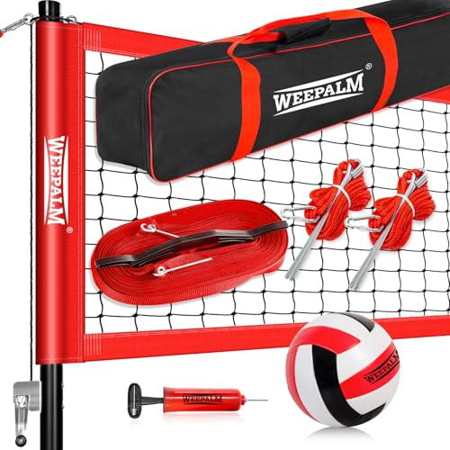 32FT Portable Volleyball Net Set with Anti-Sag Winch - Outdoor Play Equipment
