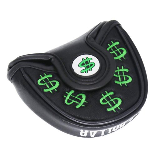 HISTAR Cash Money Mallet Putter Cover Headcover for Scotty Cameron Odyssey 2ball (Black + Green)