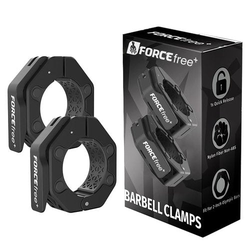 Quick Release Olympic Barbell Collars 2" (Pair) - Non-Slip Weightlifting Barbell Clips for Secure Powerlifting, Home & Gym - High-Strength Metal Bar Clamps