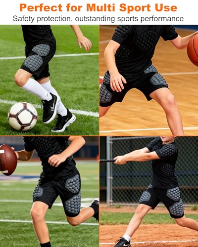 Youth Boys Football Girdle Padded Shorts with Impact Protection - Large
