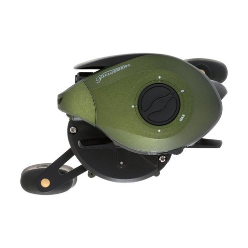 Pflueger Monarch Low Profile Fishing Reel, Right Handle Position, Graphite Body and Rotor, Corrosion-Resistant, Aluminum Spool, Star Drag System