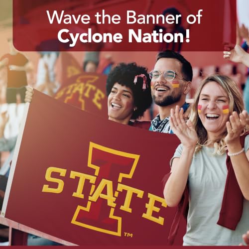 Iowa State Cyclones NCAA Flag - Nylon 3' x 5' Red and Gold College Banner
