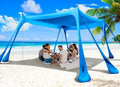 Portable 10x10ft Beach Tent Sun Shelter with Sandbags & Poles - Royal Blue