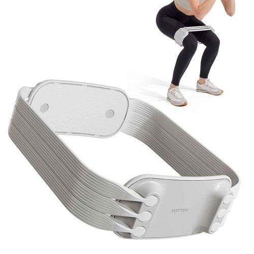 YOTTOY Adjustable Resistance Band Set,20–60 lbs with 6 Latex Bands,Exercise Bands for Home Gym, Workout Bands for Legs & Glutes, Elastic Bands for Exercise, Stretch Bands for Fitness Training (Grey)