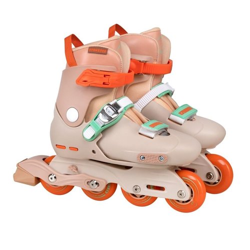 C SEVEN C7skates Nostalgic Jr. Inline Skates for Girls, Boys, and Youth (Tangerine, Size M)