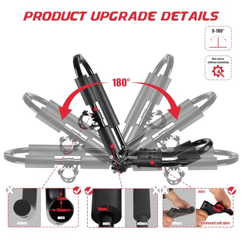 Folding 1 Pair Kayak Roof Rack - Heavy Duty Adjustable Roof Carrier for Canoes & Surfboards