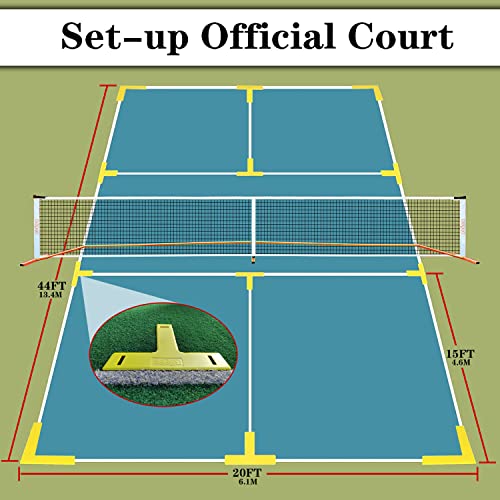 Zdgao Pickleball Net with Court Marking Kit, 4 Pickle Balls, and Carry Bag - Complete Bundle for Easy Setup and Play on Any Surface
