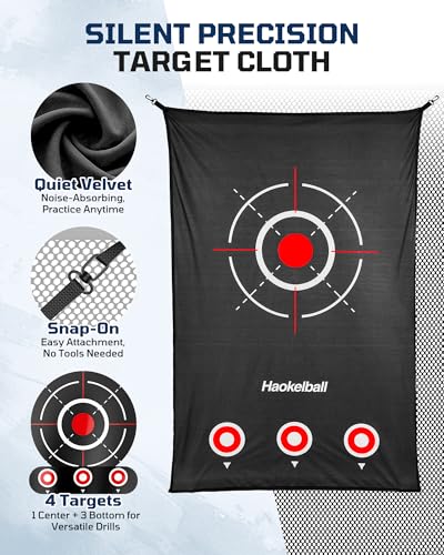 Open Design Practice Net - 10x8FT Golf Hitting Net & Simulator Cage with Dual Mode Training