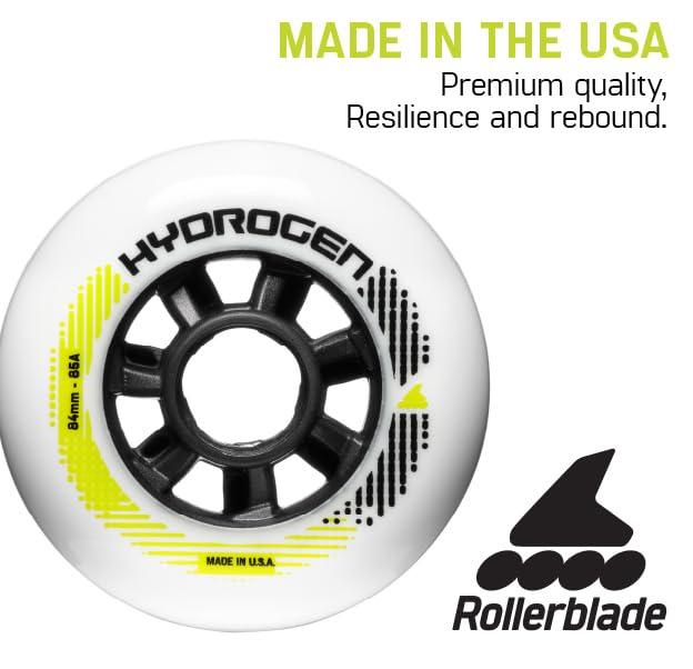 Hydrogen 84mm 85A Bicycle Wheels - 8 Pack Premium Performance Skateboard Wheels