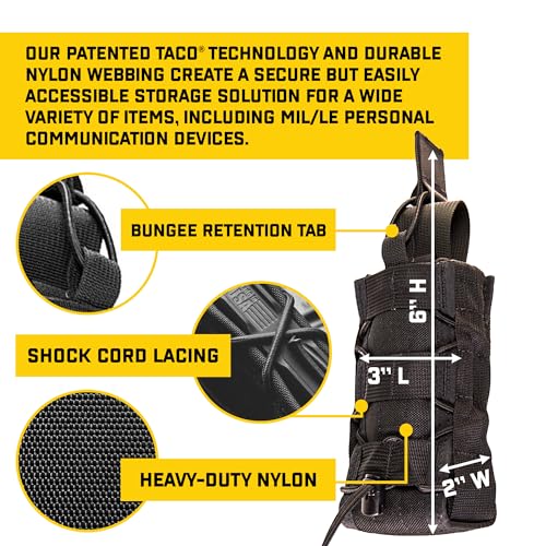 High Speed Gear Black Radio Pop-Up Taco MOLLE Pouch - Tactical Military & Police Gear
